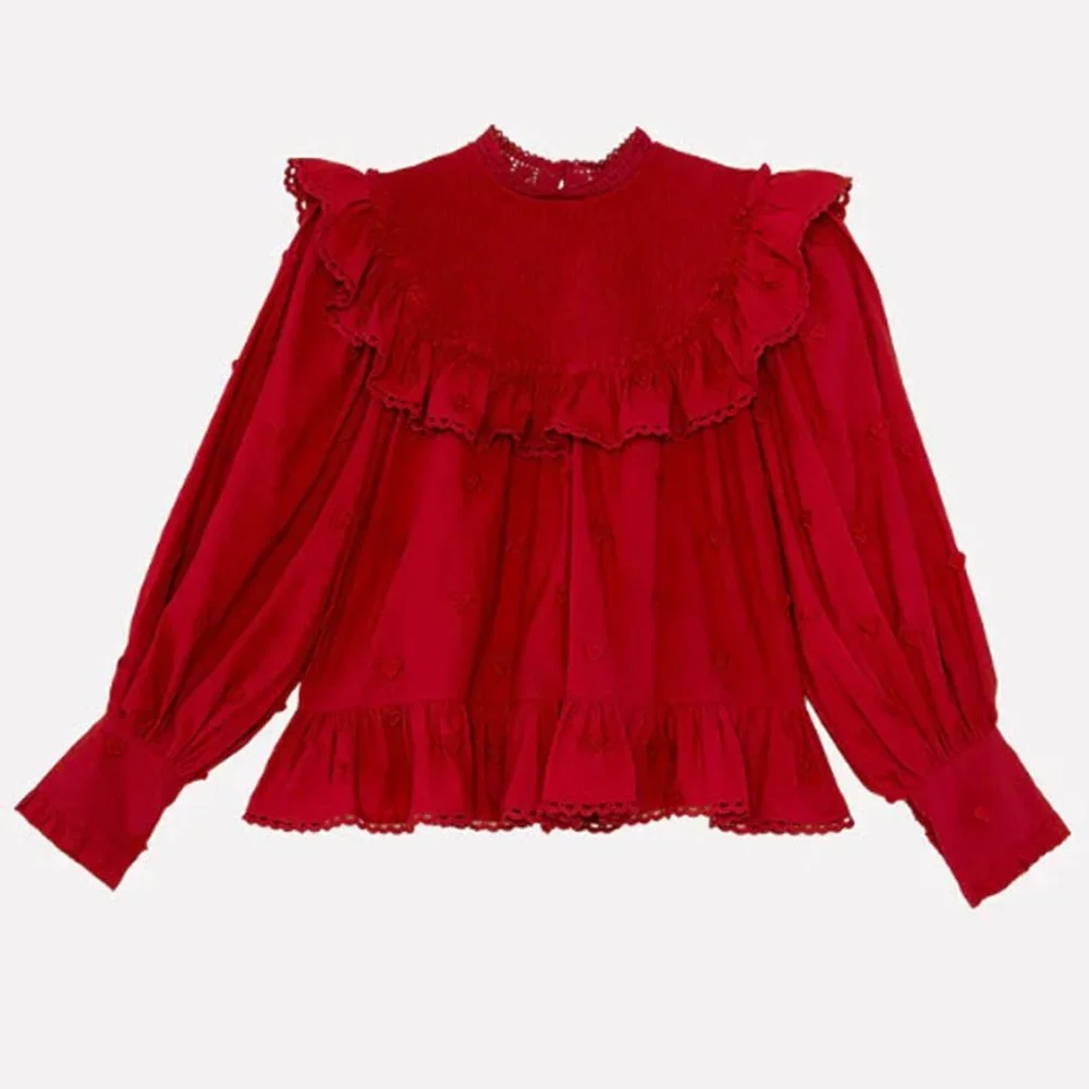 FARM RIO 3D Hearts Smocked Blouse - Picture 3 of 15